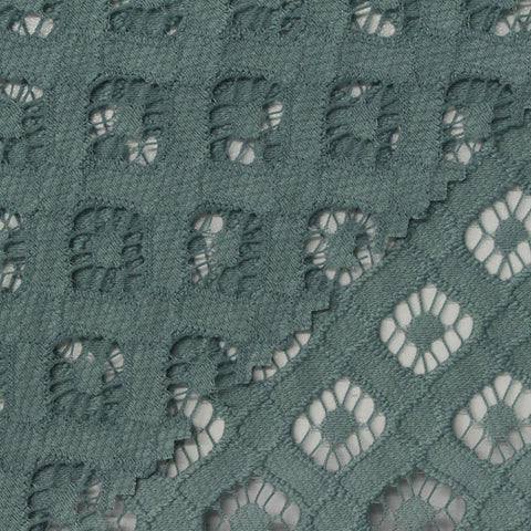 Nylon Cotton Lace Fabric, 140 gsm, 150 cm — Blue