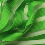 Green Horizontal-Stripe Knit, Polyester — photo 1