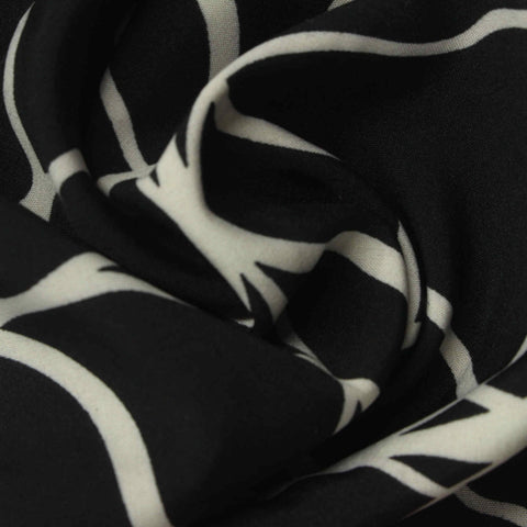Black Geometric Woven, Polyester