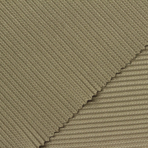 Polyester Stretch Rib Knit Fabric, 207 gsm, 152 cm — Khaki