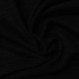 Polyester Stretch Chunky Knit Fabric, 183 gsm, 155 cm — Black — photo 1
