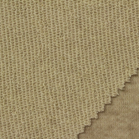 Light Brown Heathered-Marl French Terry, Cotton-Poly