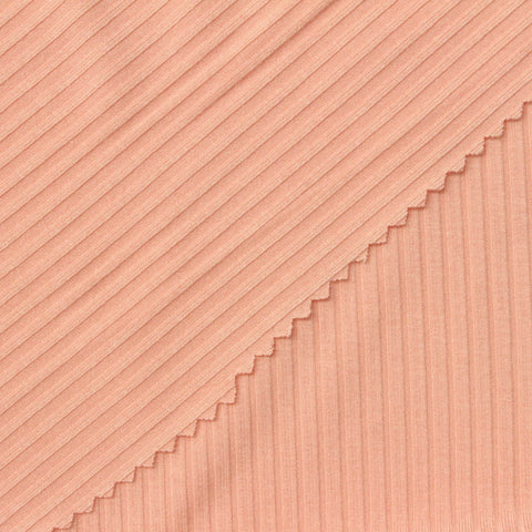 Peach Rib Knit, Viscose