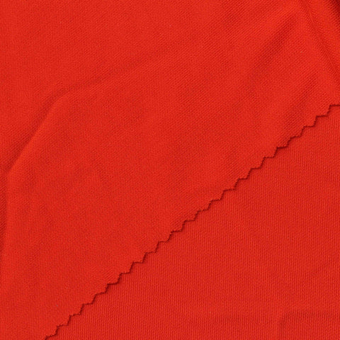 Viscose Stretch Interlock Knit Fabric, 290 gsm, 155 cm — Red