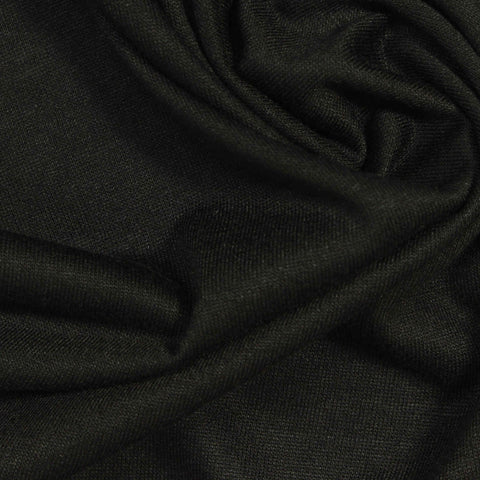 Polyester Viscose Jersey Knit Fabric, 150 gsm, 170 cm — Black