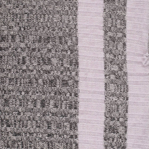 Dark Grey Vertical-Stripe Rib Knit, Viscose-Poly, 210 gsm