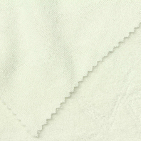 Jacquard Polyester Viscose Knit Fabric, 280 gsm, 170 cm — White, ref EF-260521