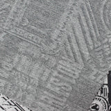 Black Abstract Jacquard, Viscose-Poly — photo 1