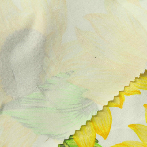 Yellow Sunflower Milk Silk Knit, Polyester