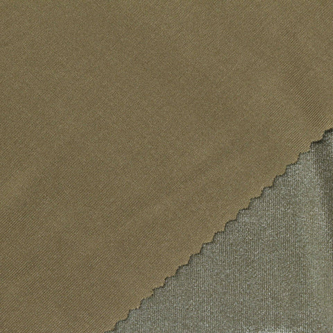 Polyester Stretch Rib Knit Fabric, 220 gsm, 150 cm — Khaki