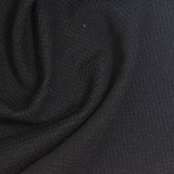 Polyester Viscose Stretch Waffle Knit Fabric, 235 gsm, 165 cm — Black — photo 1