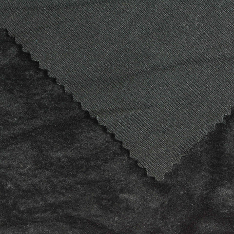 100% Polyester Scuba Knit Fabric, 187 gsm, 194 cm — Black