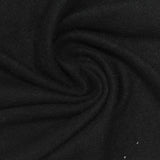 Brushed Polyester Viscose Stretch Chunky Knit Fabric, 197 gsm, 200 cm — Black — photo 1