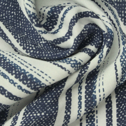 Navy Vertical-Stripe Woven, Viscose