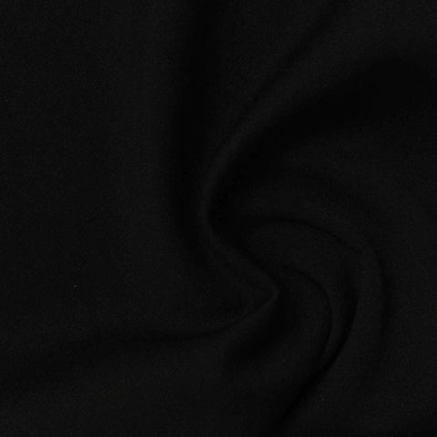 Polyester Stretch Ponte Knit Fabric, 320 gsm, 160 cm — Black
