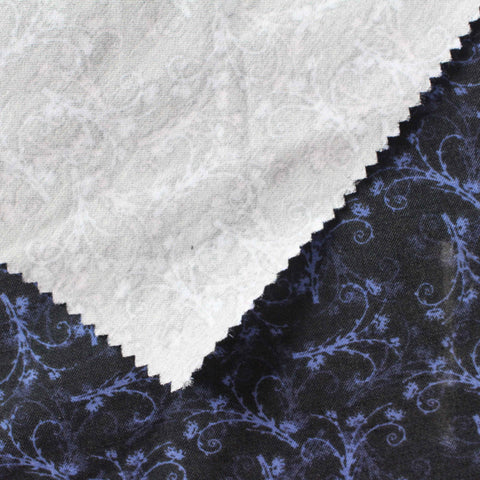 Blue Floral Woven, Viscose-Nylon