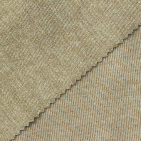 Polyester Viscose Stretch Velvet Fabric, 270 gsm, 175 cm — Khaki