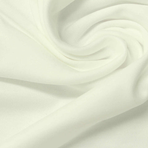 100% Cotton Interlock Knit Fabric, 240 gsm, 183 cm — White