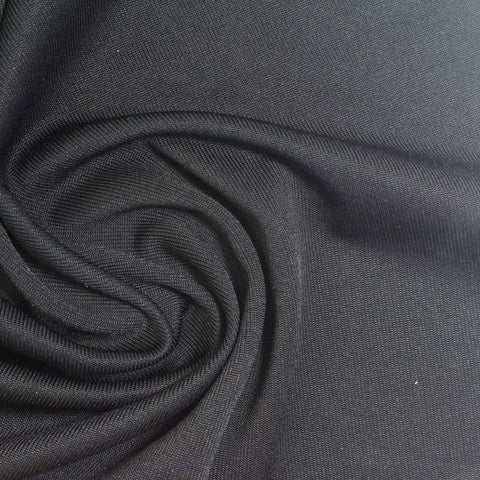 Black Rib Knit, Poly-Viscose