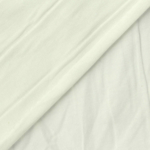 100% Cotton Jersey Knit Fabric, 158 gsm, 176 cm — White