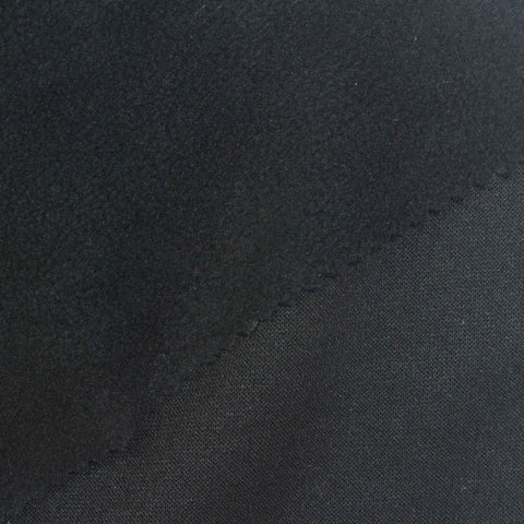 100% Polyester Fleece Fabric, 160 gsm, 147 cm — Black