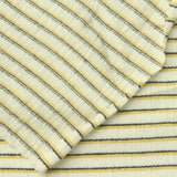 Yellow Horizontal-Stripe Crepe, Cotton-Poly, 170 gsm — photo 1