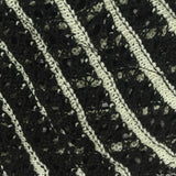 Cream Horizontal-Stripe Pointelle Knit, Poly-Cotton — photo 1