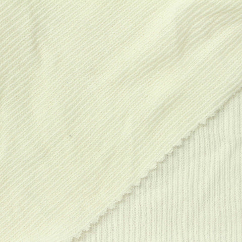 Cotton Stretch Rib Knit Fabric, 190 gsm, 154 cm — Beige