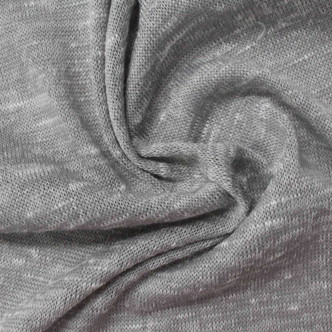 Light Grey Marl Chunky Knit, Viscose-Poly, 167 gsm