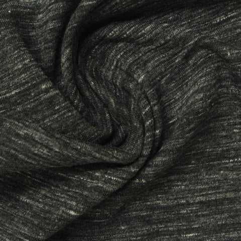 Dark Grey Marl Jersey Knit, Cotton-Poly, 200 gsm, ref EF-6967