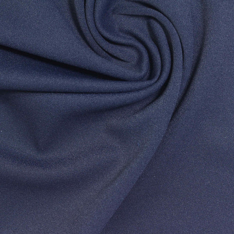 Nylon Stretch Interlock Knit Fabric, 230 gsm, 155 cm — Navy