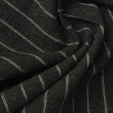 White Vertical-Stripe Ponte Knit, Poly-Viscose, 390 gsm — photo 1