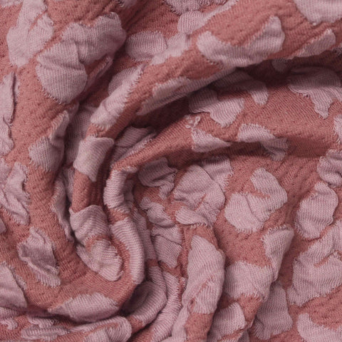 Pink Tone-on-Tone Animal Print Jacquard, Poly-Cotton