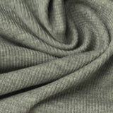 Heathered Grey Marl Rib Knit, Poly-Cotton, 306 gsm — photo 1