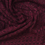 Deep Burgundy Textured Rib Knit, Polyester — photo 1