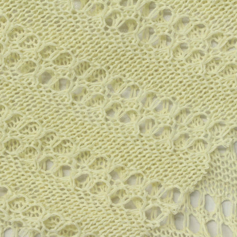 Cream Openwork Pointelle Knit, Poly-Cotton, 220 gsm