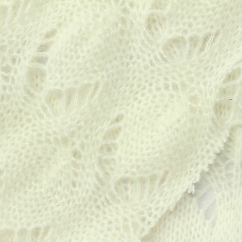 Cream Openwork Chunky Knit, Polyester, 250 gsm
