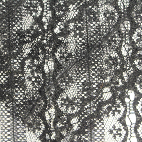 Black Geometric Lace, Nylon