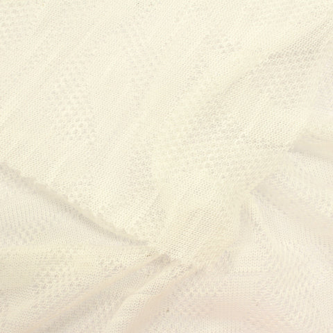 Cream Tone-on-Tone Dot Mesh, Polyester, 106 gsm