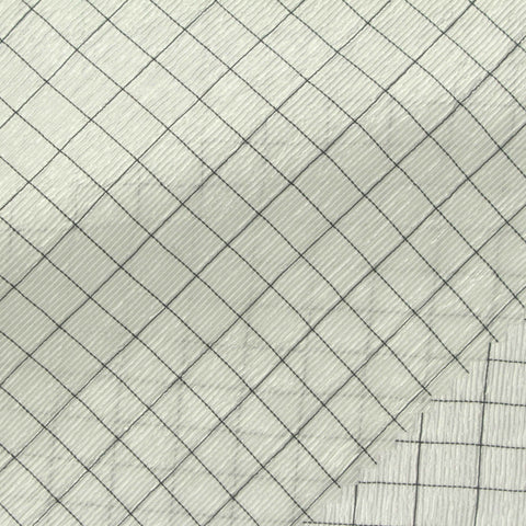 Black Grid Crepe, Acetate-Nylon