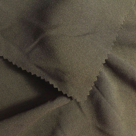 Polyester Viscose Stretch Woven Fabric, 250 gsm — Brown
