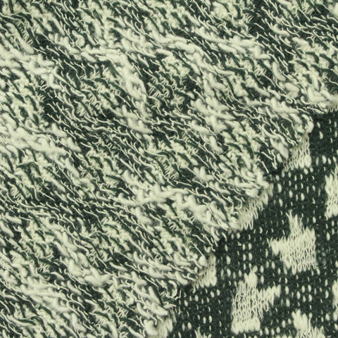 White Abstract Jacquard, Cotton-Poly