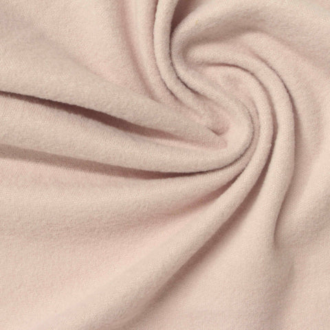 Brushed Polyester Stretch Interlock Knit Fabric, 260 gsm, 160 cm — Pink