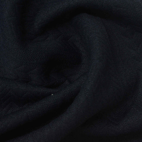 Black Tone-on-Tone Chevron Rib Knit, Polyester