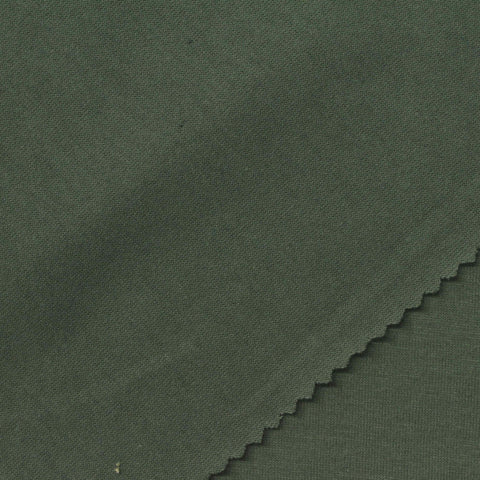 Dark Olive Jersey Knit, Poly-Cotton