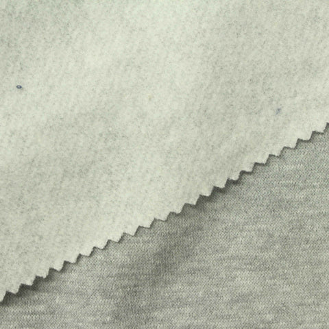 Heathered Grey Marl French Terry, Cotton-Poly, 246 gsm