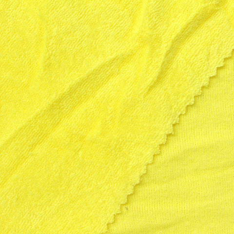 100% Cotton French Terry Fabric, 220 gsm, 180 cm — Yellow