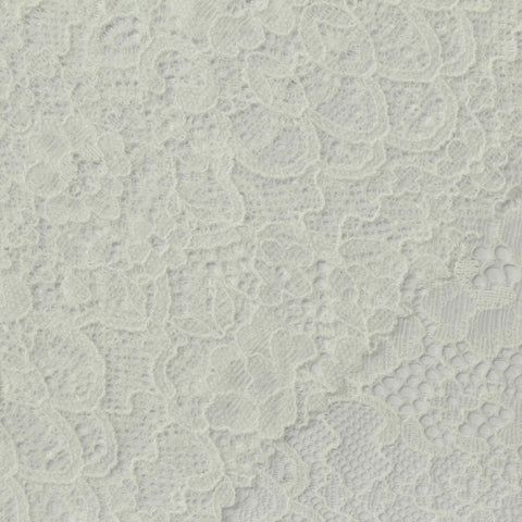 Cream Floral Lace, Nylon, 95 gsm