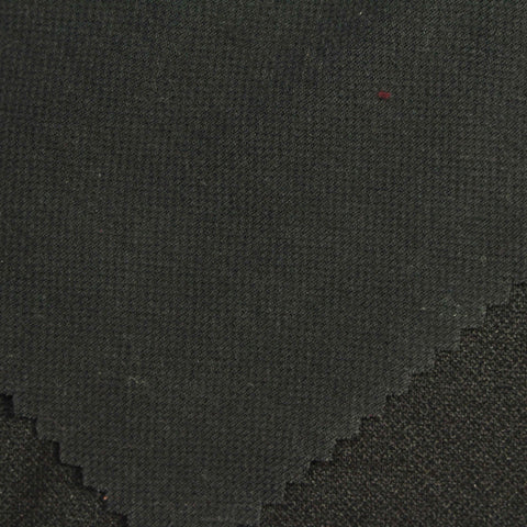 Cotton Polyester Interlock Knit Fabric, 190 gsm, 153 cm — Black