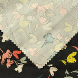 Yellow Scattered-Floral Sateen, Cotton — photo 1